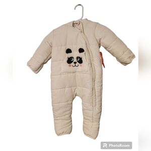 Brand New 3-6 Months Infant Wonder Nation White Panda Bunting Pram Snows…